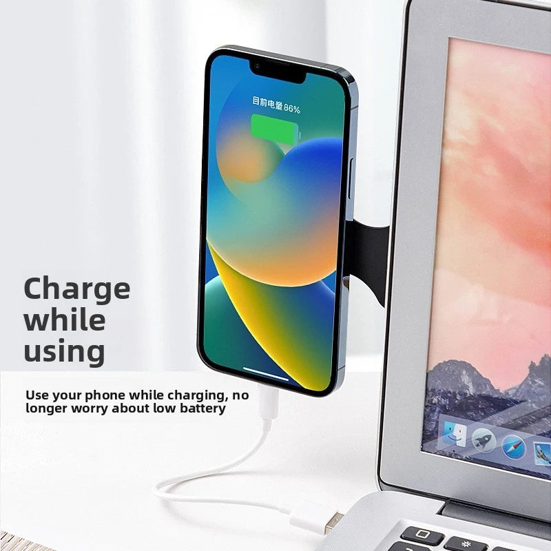 Rotating Magnetic Laptop Phone Holder Compatible with MagSafe iPhone 12–16