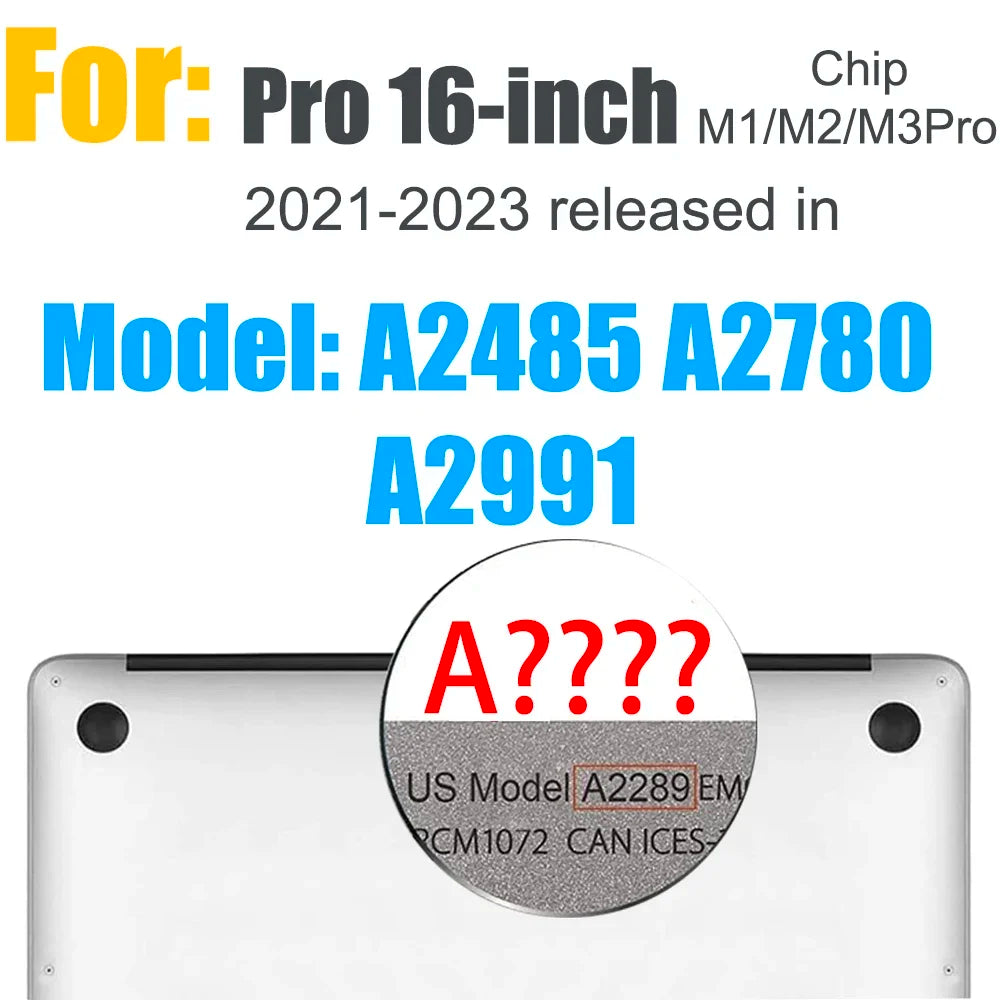 Clear Hard Shell Case Compatible with MacBook Air and MacBook Pro – 13 to 16 Inch