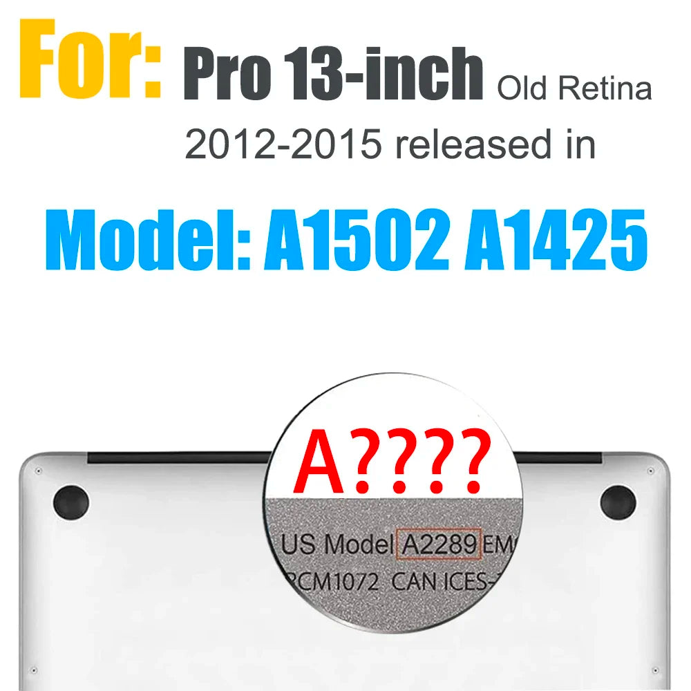 Clear Hard Shell Case Compatible with MacBook Air and MacBook Pro – 13 to 16 Inch