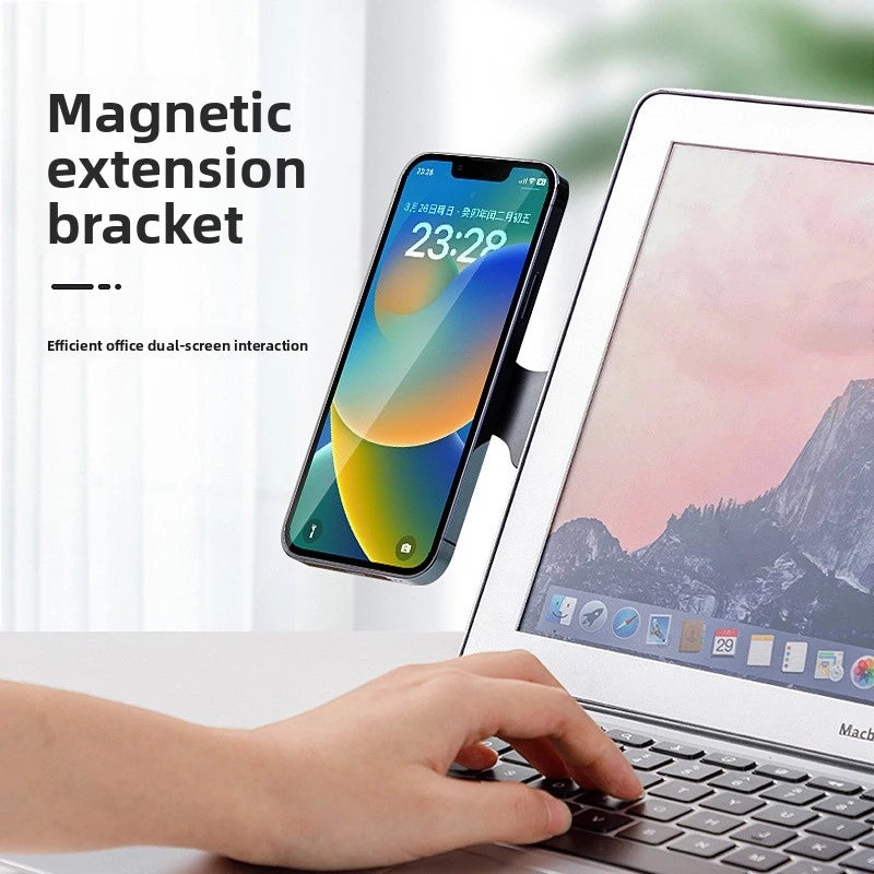 Rotating Magnetic Laptop Phone Holder Compatible with MagSafe iPhone 12–16