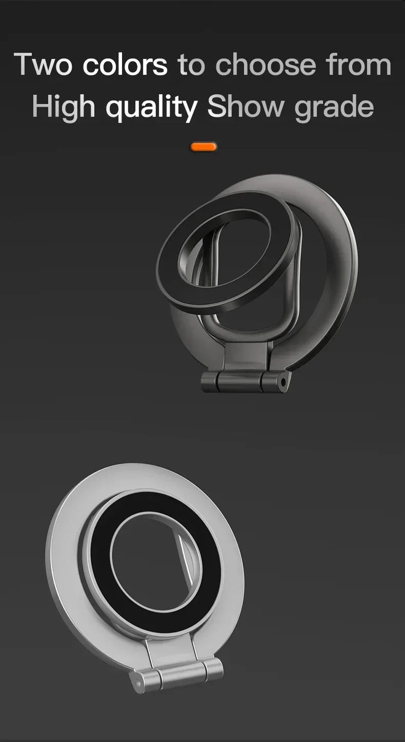 2-in-1 Magnetic Phone Stand – 360° Rotating Car Mount for MagSafe Compatible Devices