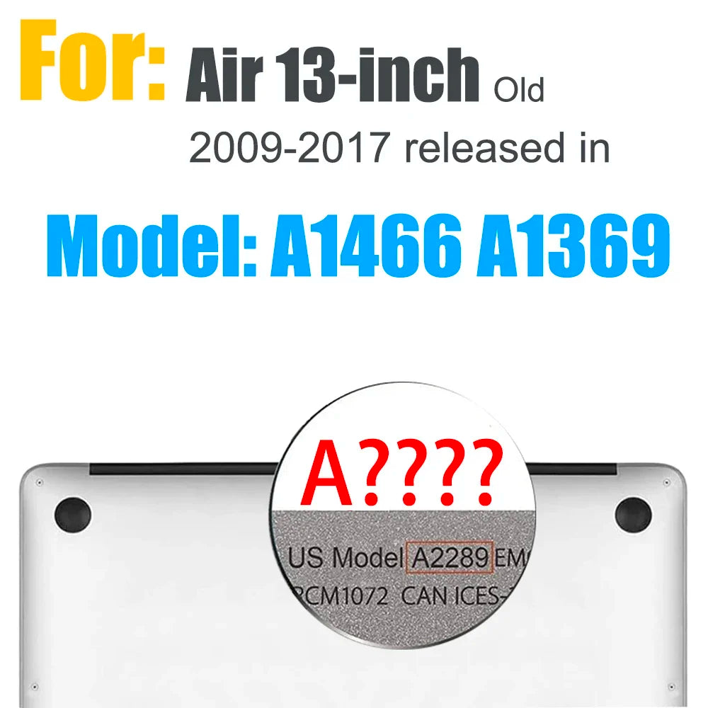 Clear Hard Shell Case Compatible with MacBook Air and MacBook Pro – 13 to 16 Inch