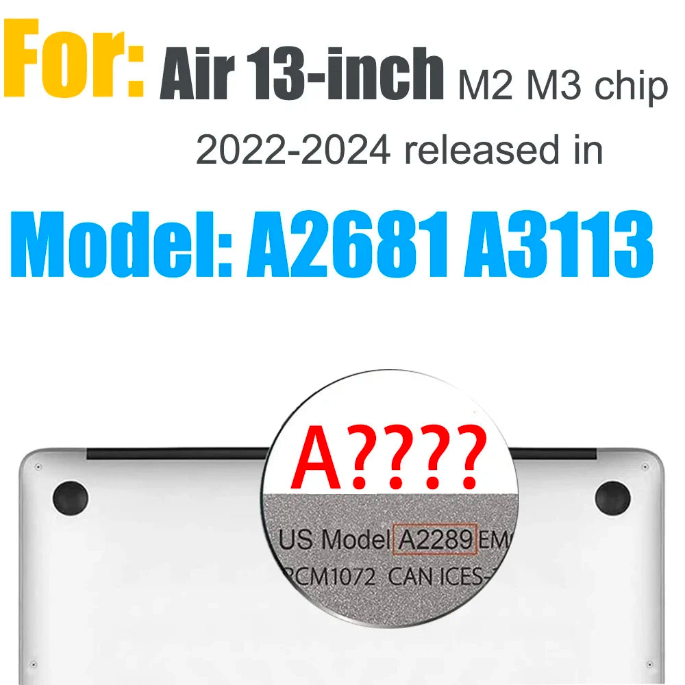 Clear Hard Shell Case Compatible with MacBook Air and MacBook Pro – 13 to 16 Inch