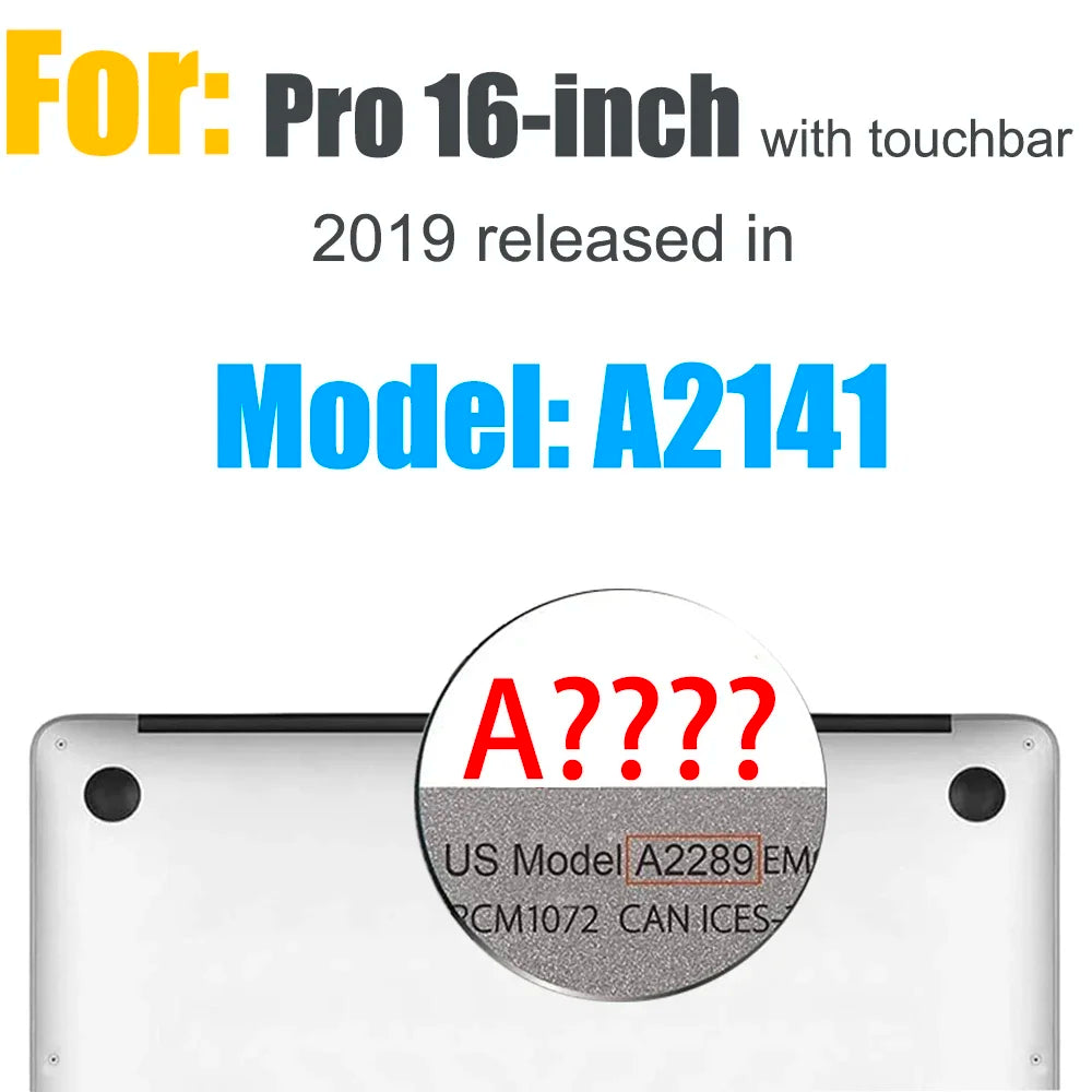 Clear Hard Shell Case Compatible with MacBook Air and MacBook Pro – 13 to 16 Inch