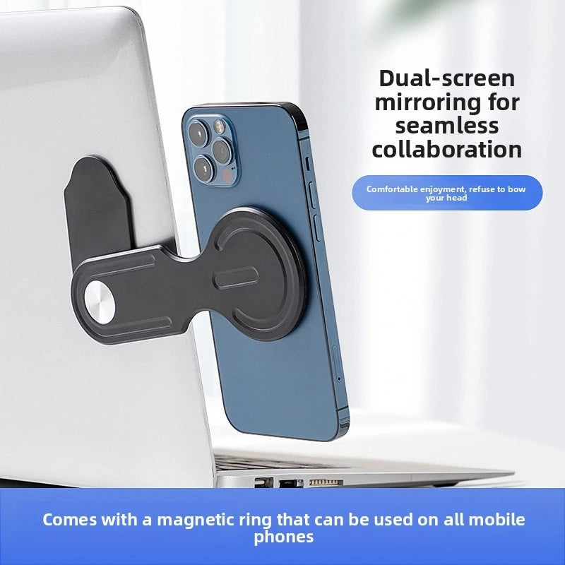 Rotating Magnetic Laptop Phone Holder Compatible with MagSafe iPhone 12–16